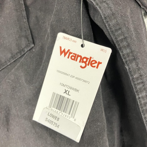 Wrangler Shirt Mens XL Black Denim Western Snap Long Sleeve Cowboy Workwear - Picture 3 of 8